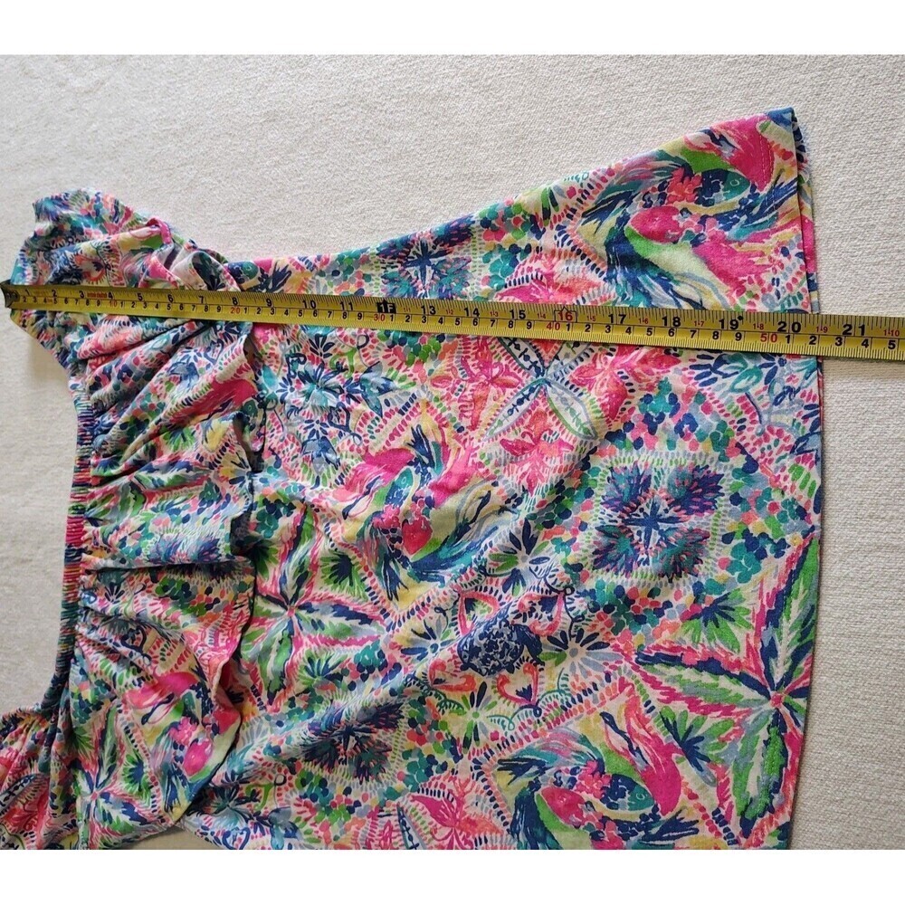 Lilly Pulitzer Off Shoulder Ruffle Top Womens Size XXS Tropical Print Colorful - Picture 6 of 10
